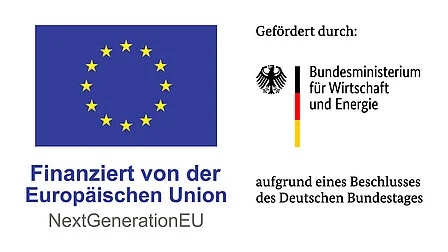 Logo - Finanziert von der EU - Gefördert durch Bundesministerium für Wirtschaft und Energie